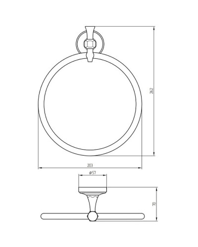 Кольцо для полотенец Migliore Fortuna 27688 Золото