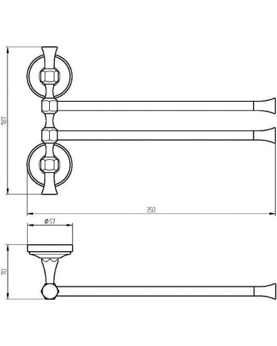 Полотенцедержатель Migliore Fortuna 27673 поворотный Хром