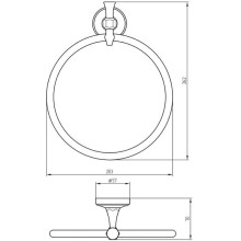 Кольцо для полотенец Migliore Fortuna 27686 Хром