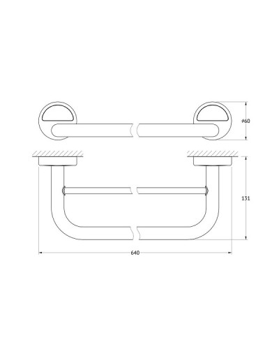 Полотенцедержатель FBS Luxia KD-27 C двойной Хром
