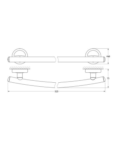 Полотенцедержатель FBS Ellea NSS61 Хром