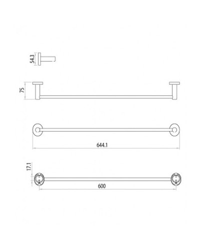 Полотенцедержатель Lemark Atlantiss LM3238C Хром