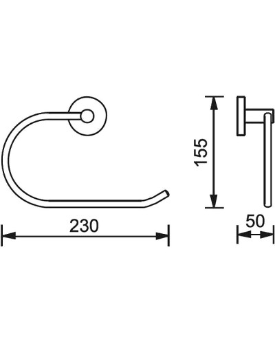 Полотенцедержатель Aquanet 4580 264910 Хром