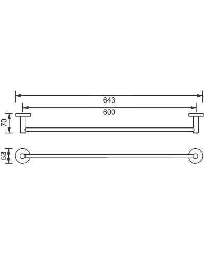 Полотенцедержатель Aquanet 4524 264912 Хром
