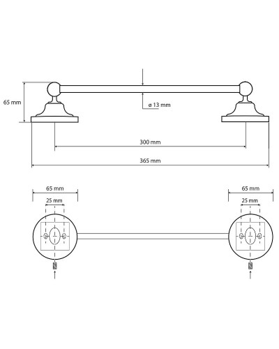 Полотенцедержатель Bemeta Retro bronze 144104017 Бронза