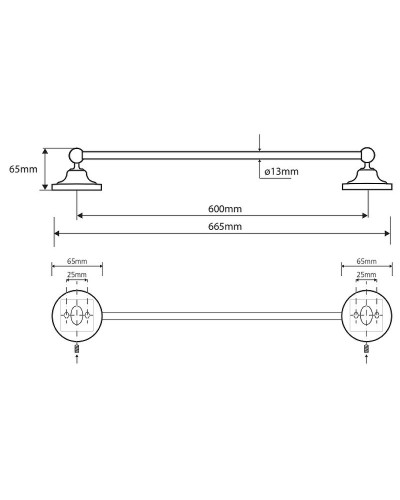 Полотенцедержатель Bemeta Retro bronze 144104047 Бронза