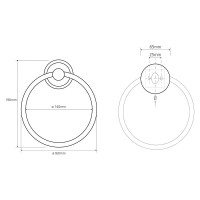 Кольцо для полотенец Bemeta Retro bronze 144104067 Бронза