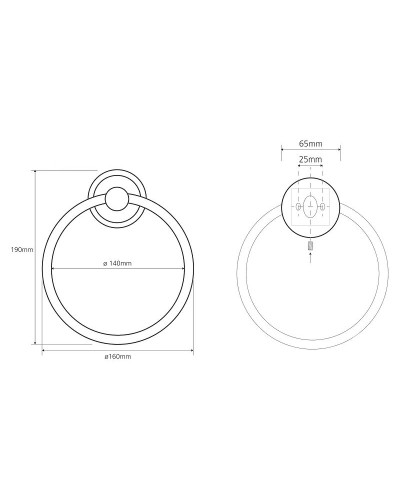 Кольцо для полотенец Bemeta Retro bronze 144104067 Бронза