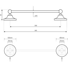 Полотенцедержатель Bemeta Retro Gold and Сhrom 144204018 Золото Хром