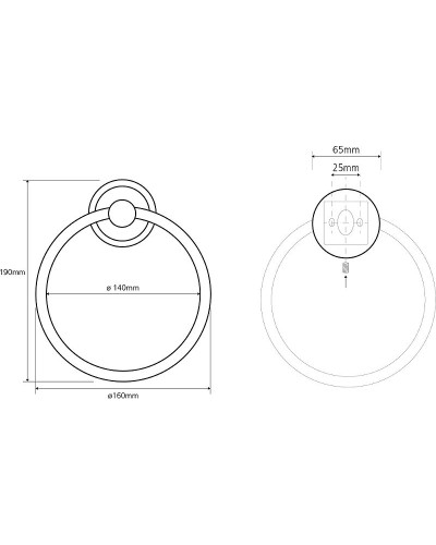 Кольцо для полотенец Bemeta Retro Gold and Сhrom 144204068 Золото Хром