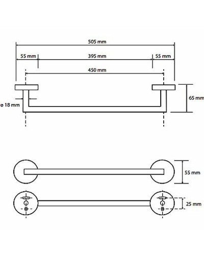 Полотенцедержатель Bemeta Graphit 156204022 Антрацит матовый
