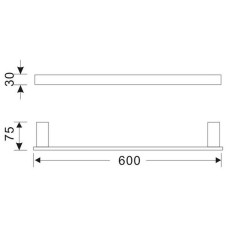 Полотенцедержатель Orans P-7204 7204000 Черный матовый