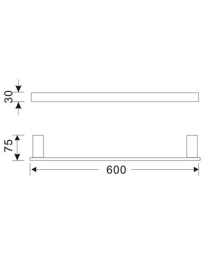 Полотенцедержатель Orans P-7204 7204000 Черный матовый