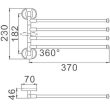 Полотенцедержатель Haiba HB1914 поворотный Хром