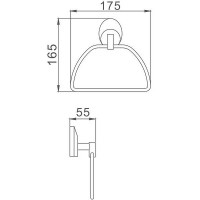 Кольцо для полотенец Haiba HB1604-2 Хром