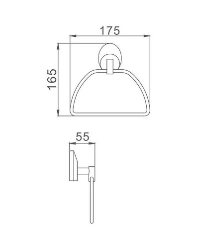 Кольцо для полотенец Haiba HB1604-2 Хром