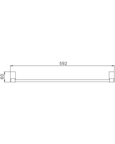 Полотенцедержатель Haiba HB8809 двойной Хром