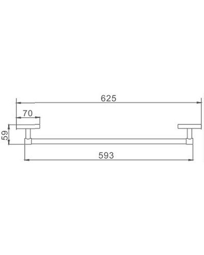 Полотенцедержатель Haiba HB1901 Хром
