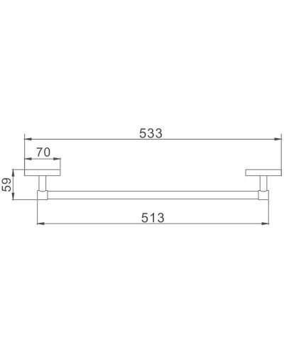 Полотенцедержатель Haiba HB1901-1 Хром