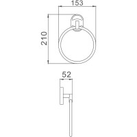 Кольцо для полотенец Haiba HB1904 Хром