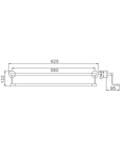 Полотенцедержатель Haiba HB8709 двойной Черный