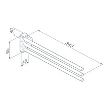 Держатель для полотенец AM.PM Gem A9032722 поворотный Черный
