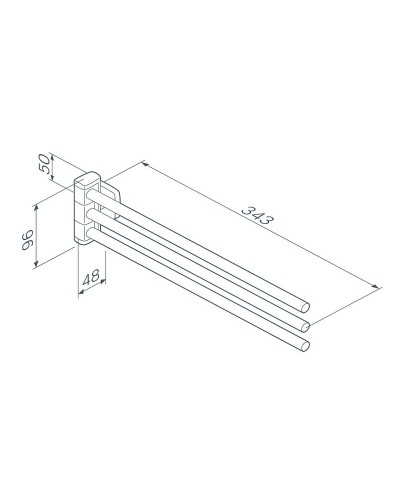 Держатель для полотенец AM.PM Gem A9032722 поворотный Черный