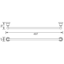 Полотенцедержатель 49,7 см Aquanet 3818