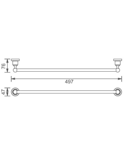 Полотенцедержатель 49,7 см Aquanet 3818