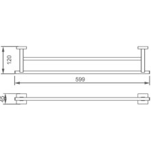 Полотенцедержатель 59,9 см Aquanet 6124D