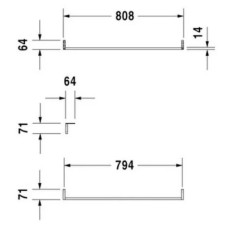 Полотенцедержатель фронтальный 80,8 см Duravit 0030361000