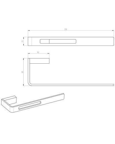 Полотенцедержатель Boheme Q 10945-MG Золото матовое