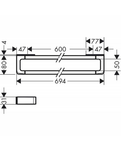 Полотенцедержатель Axor Universal Accessories 42832000 Хром