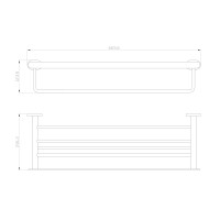 Полотенцедержатель с полкой WONZON & WOGHAND, Хром (WW-8481)