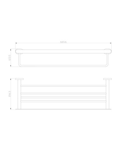 Полотенцедержатель с полкой WONZON & WOGHAND, Хром (WW-8481)