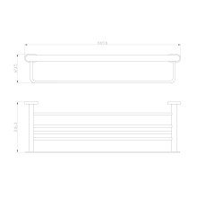 Полотенцедержатель с полкой WONZON & WOGHAND, Глянцевое золото (WW-8481-LG)