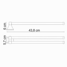 Полотенцедержатель WasserKRAFT Wern K-2531 поворотный Хром