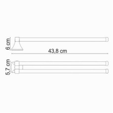 Полотенцедержатель WasserKRAFT Wern K-2531 поворотный Хром