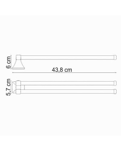 Полотенцедержатель WasserKRAFT Wern K-2531 поворотный Хром