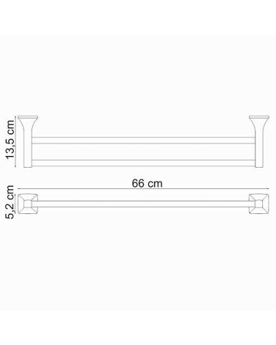 Полотенцедержатель WasserKRAFT Wern K-2540 двойной Хром