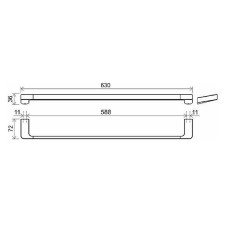 Полотенцедержатель Ravak 10° X07P561 Черный матовый