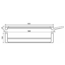Полотенцедержатель Ravak 10° X07P562 двойной Черный матовый