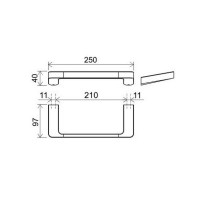 Полотенцедержатель Ravak 10° X07P560 Черный матовый