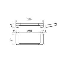 Полотенцедержатель Ravak 10° X07P560 Черный матовый