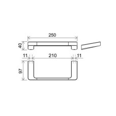 Полотенцедержатель Ravak 10° X07P560 Черный матовый