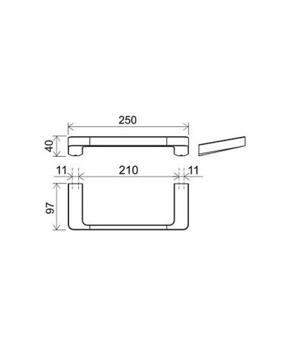 Полотенцедержатель Ravak 10° X07P560 Черный матовый