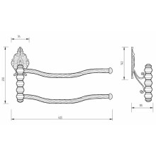 Полотенцедержатель Migliore Elisabetta 17039 поворотный Хром