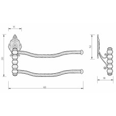 Полотенцедержатель Migliore Elisabetta 17039 поворотный Хром