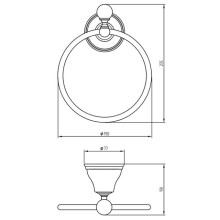Кольцо для полотенец Migliore Provance 17661 Хром