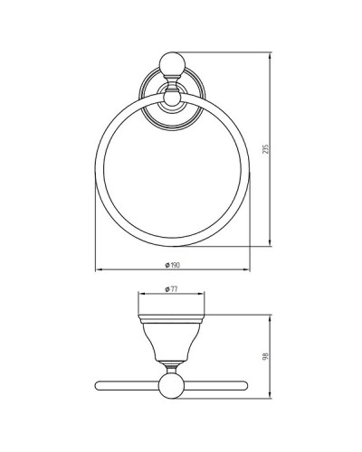 Кольцо для полотенец Migliore Provance 17661 Хром